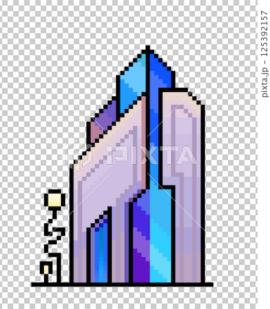 Modern home models in 8 bit pixels. Future homes, for game assets and web icons in vector illustrations. 125392157