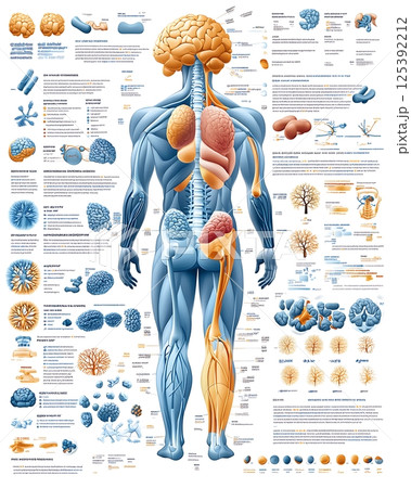 colorful infographic layout showing pain relief therapy methods 125392212