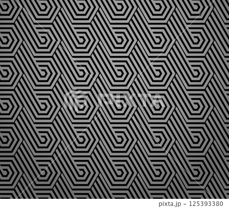 Abstract geometric pattern with stripes, lines. Seamless vector background. Gray and black ornament. Simple lattice graphic design Abstract geometric pattern with stripes, lines. Seamless vector background. Gray and black ornament. Simple lattice graphic design 125393380