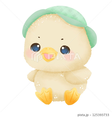 Cute little goose wearing a hat hand drawn clipart with transparent background. Perfect for cards, crafts, stickers, and spring designs Cute little goose wearing a hat hand drawn clipart with transparent background. Perfect for cards, crafts, stickers, and spring designs 125393733