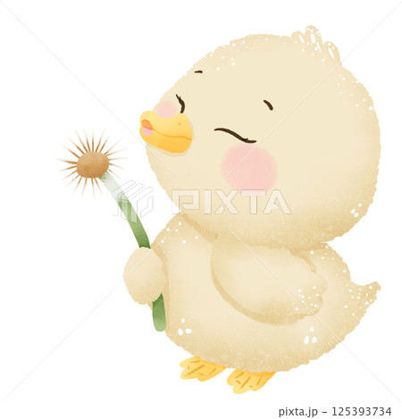Cute little goose blowing a dandelion hand drawn clipart with transparent background. Perfect for cards, crafts, stickers, and spring designs Cute little goose blowing a dandelion hand drawn clipart with transparent background. Perfect for cards, crafts, stickers, and spring designs 125393734