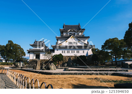 [岸和田城]歴史深いお城の風景 125394650