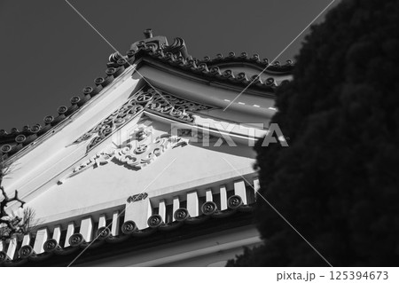 [岸和田城]歴史深いお城の風景 125394673