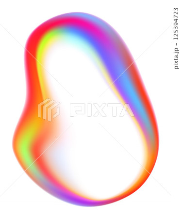 Rainbow Blob Shape Color Gradient 125394723