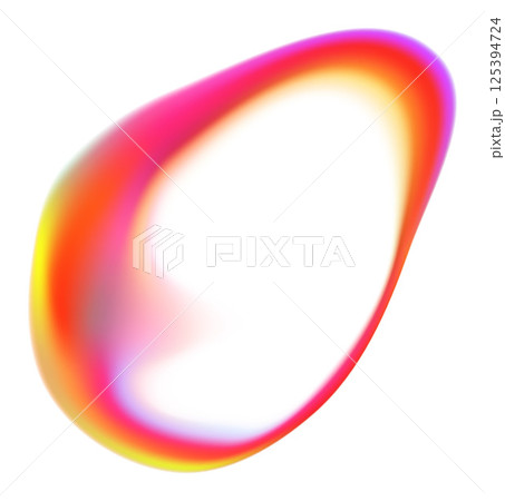 Rainbow Blob Shape Color Gradient 125394724