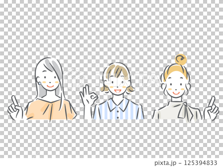 Recommended female avatar set: simple and stylish watercolor illustrations 125394833