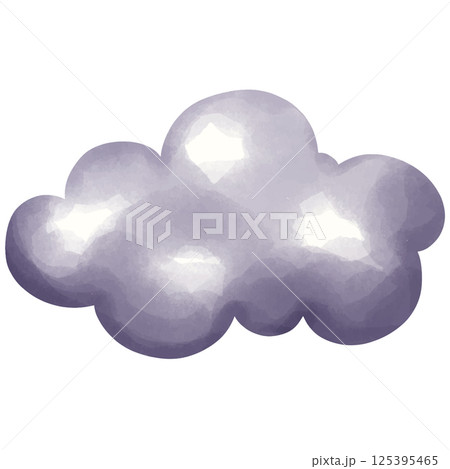 watercolor cute little baby, baby shower element, cute element 125395465