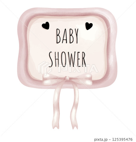 watercolor cute little baby, baby shower element, cute element watercolor cute little baby, baby shower element, cute element 125395476