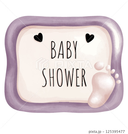 watercolor cute little baby, baby shower element, cute element watercolor cute little baby, baby shower element, cute element 125395477