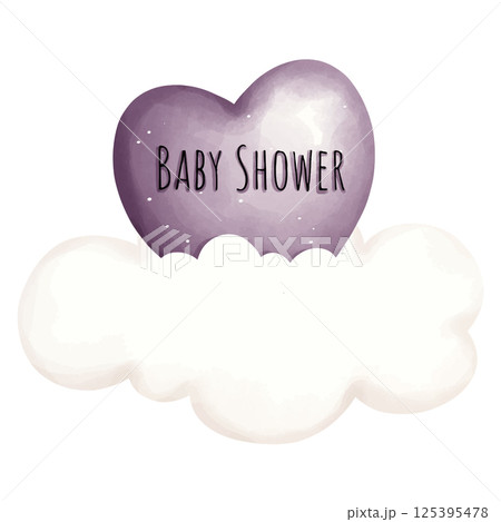 watercolor cute little baby, baby shower element, cute element watercolor cute little baby, baby shower element, cute element 125395478