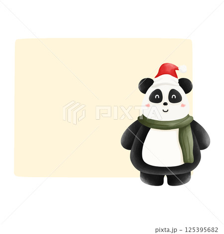 snowman with blank banner, animal text box, yellow frame snowman with blank banner, animal text box, yellow frame 125395682