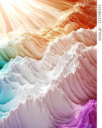 paper art of abstract rainbow color background 125396321
