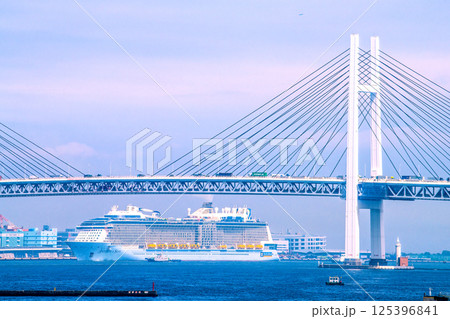 日本の横浜都市景観“超弩級豪華客船”アンセム・オブ・ザ・シーズが初入港=24日、大黒ふ頭 日本の横浜都市景観“超弩級豪華客船”アンセム・オブ・ザ・シーズが初入港=24日、大黒ふ頭 125396841