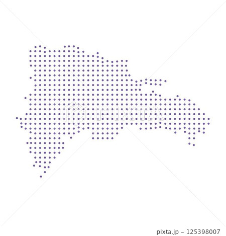 Dominican Republic map dotted pattern design purple circle 125398007
