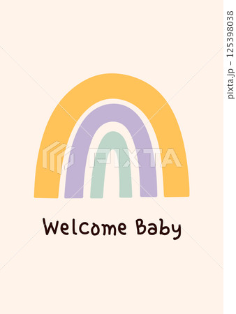 Cute baby shower card Cute baby shower card 125398038
