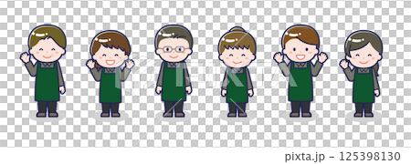 各種各樣的人 set_smile_餐廳工作人員 125398130