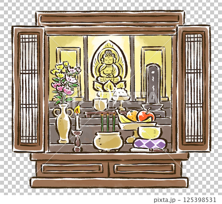 現代風の小さな仏壇(本尊:阿弥陀如来)天台宗 現代風の小さな仏壇(本尊:阿弥陀如来)天台宗 125398531