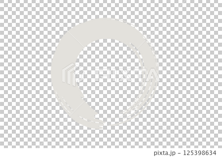 筆で描いた円のベクターイラスト 銀 筆で描いた円のベクターイラスト 銀 125398634