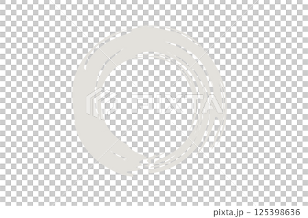 筆で描いた円のベクターイラスト　銀 125398636