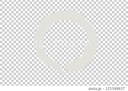 筆で描いた円のベクターイラスト　銀 125398637