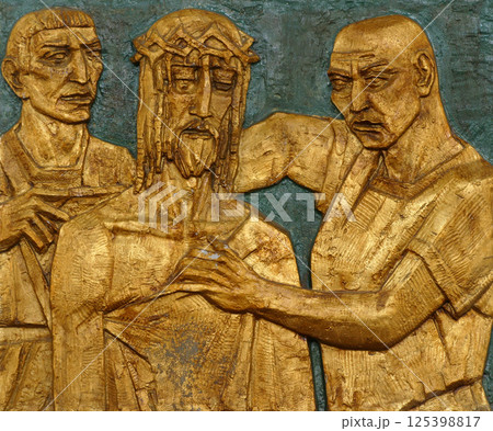 10th Station of the Cross, Jesus is stripped of His garments 125398817