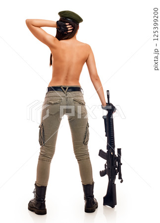 Sexy Woman with Guns 125399200