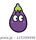 ポップでかわいい紫のなす 125399490