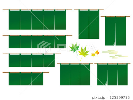 緑の暖簾ベクターイラスト バリエーション 125399756