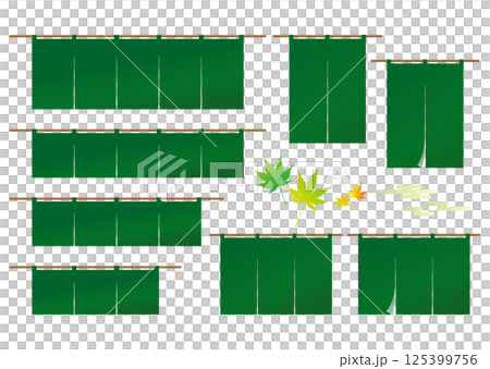 綠色諾倫向量插圖變化 綠色諾倫向量插圖變化 125399756