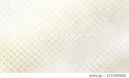 和の背景　銀色の鹿の子文様パターン 125399986