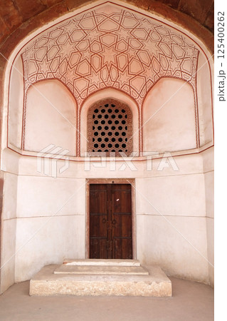 Architecture detail inside the Humayun's Tomb, built by Hamida Banu Begun in 1565-72, Delhi, India 125400262
