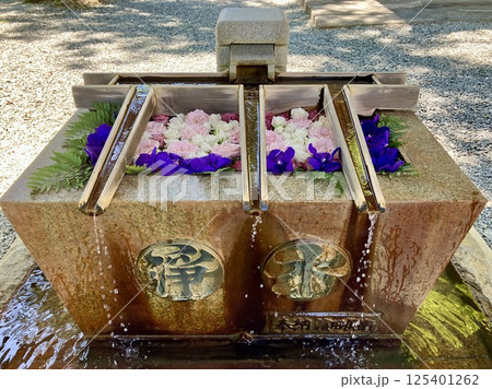 相馬太田神社の花手水 125401262