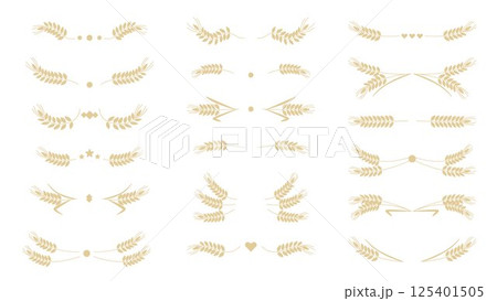 Set of dividers from ears of cereal crops 125401505
