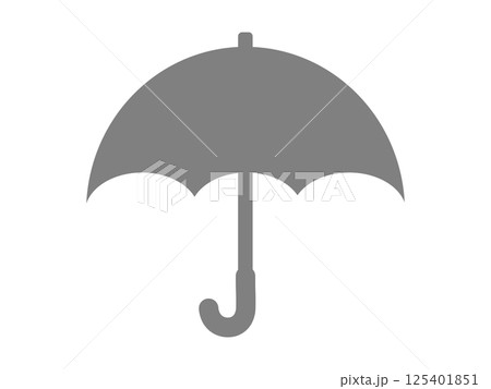 傘のシルエットアイコン(雨のマーク) 傘のシルエットアイコン(雨のマーク) 125401851
