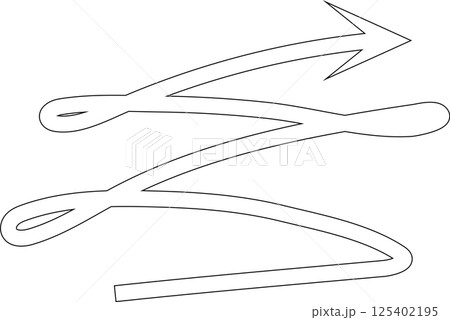 Arrow line set. Thin Lines direction, navigation, pointer 125402195
