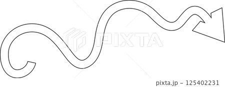 Arrow line set. Thin Lines direction, navigation, pointer 125402231