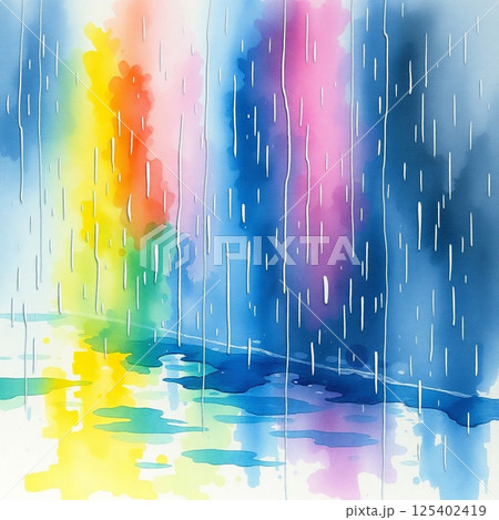 abstract oil painting watercolor on paper 125402419