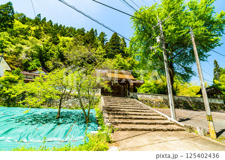 【重要伝統的建造物群保存地区】吹屋　初夏の下谷地区の風景15　岡山県高梁市成羽町 125402436