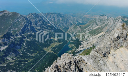 Aerial Durmitor mountain landscape Aerial Durmitor mountain landscape 125402447