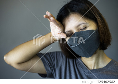 Women Is Tired From Everything, Background for advertising and wallpaper in relaxion and lifestyle scene. 125402582