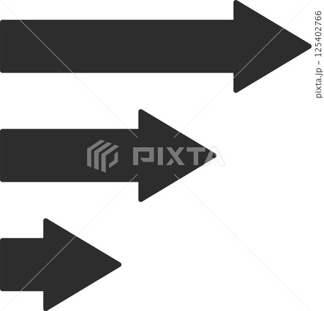 棒グラフ表示の矢印アイコン 棒グラフ表示の矢印アイコン 125402766