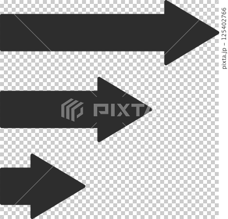 棒グラフ表示の矢印アイコン 棒グラフ表示の矢印アイコン 125402766
