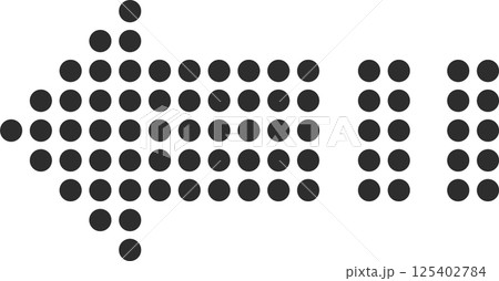 水玉模様の矢印アイコン 125402784