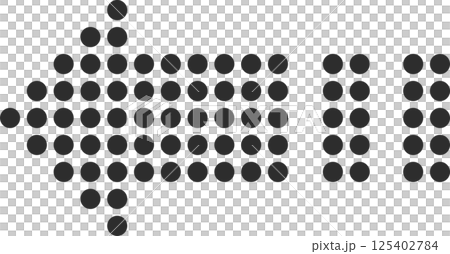 水玉模様の矢印アイコン 125402784
