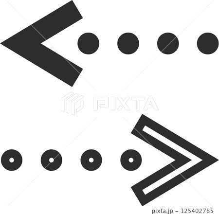 連続する矢印アイコン 連続する矢印アイコン 125402785