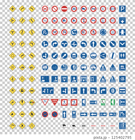 Sign sticker icon set (no background) 125402795