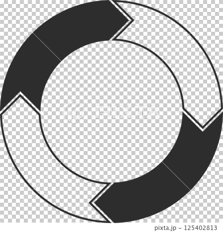 円グラフの矢印アイコン 円グラフの矢印アイコン 125402813