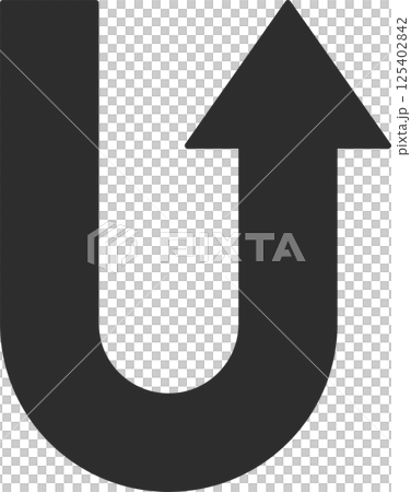 U-turn arrow icon 125402842
