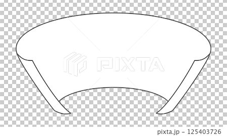 Illustration of a long rolled paper frame vector 125403726