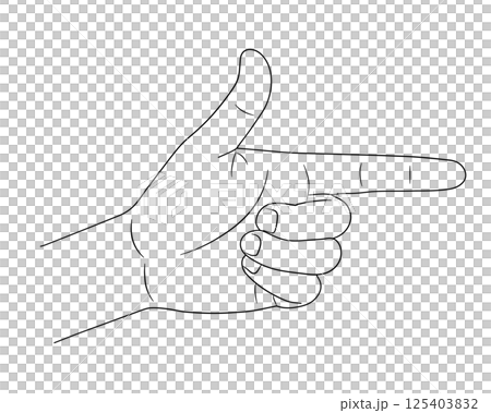 一手拿著槍的插圖 125403832